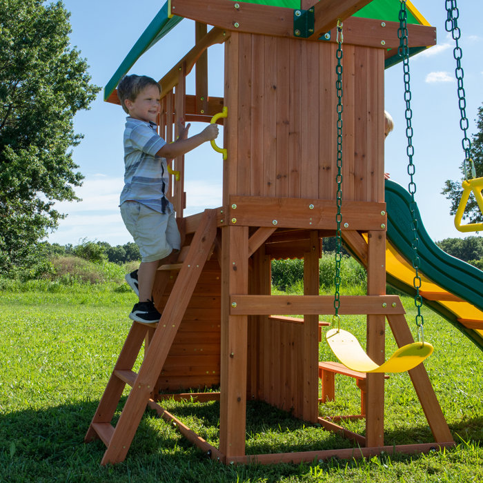 Backyard Discovery Somerset Cedar Swing Set & Reviews Wayfair
